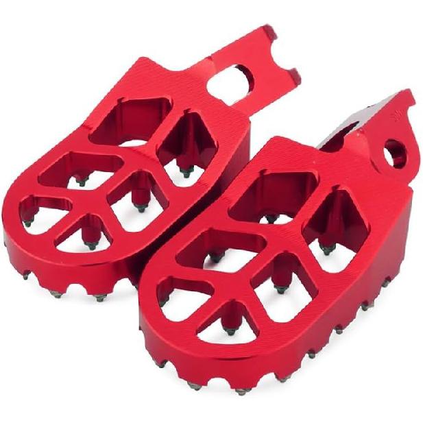 Dirt Bike Foot Pegs Motorcycle Footpegs Wider Foot Rest CNC for CRF250L/CRF250L RALLY 12-21 CRF300L/CRF300L RALLY 21-24 Transalp XL750 Red