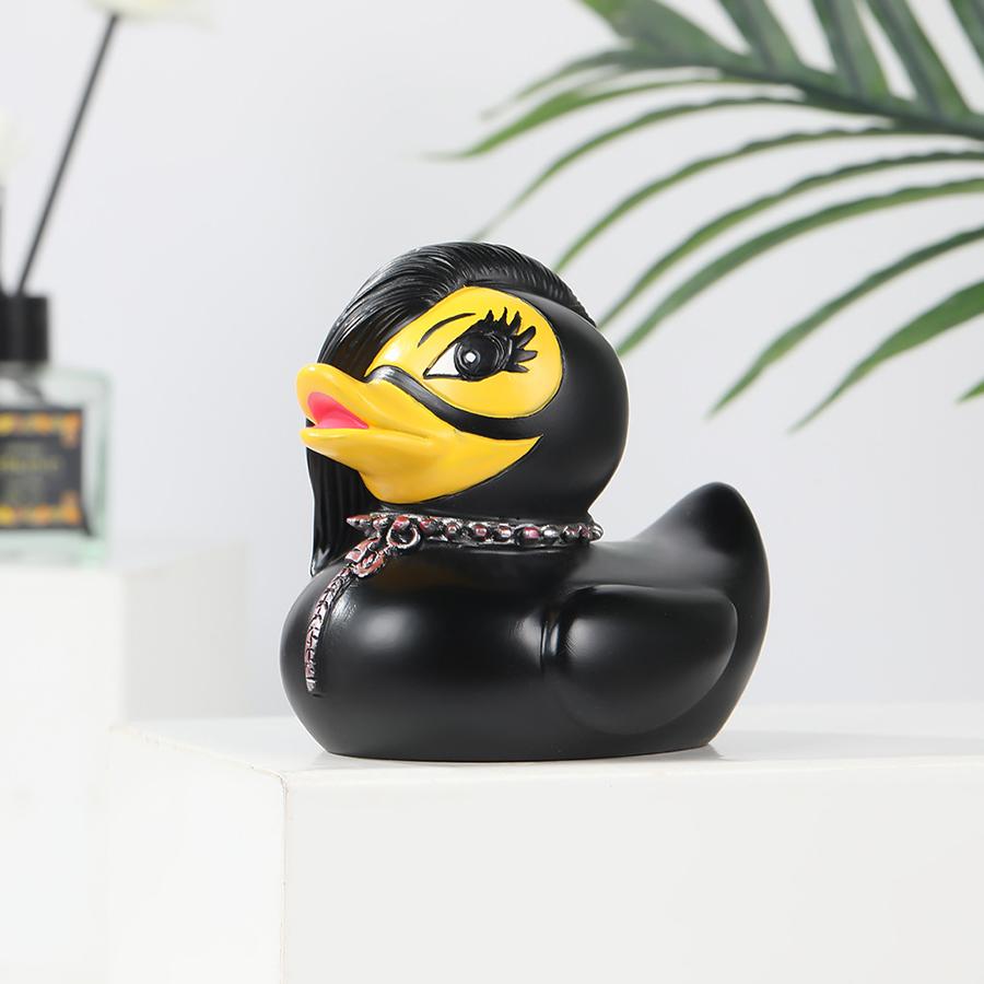 Dark Gothic Duck Sculpture - Satanic Resin Art Statue for Punk Home Decor, Witch Altar & Halloween Decoration