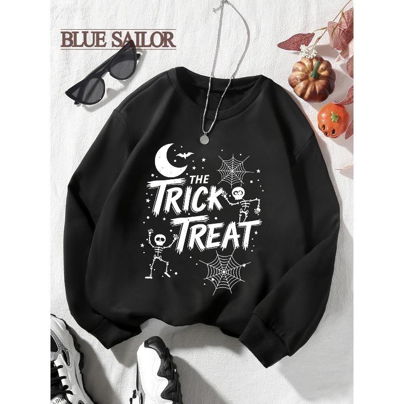 European sizes Halloween Trick or Treat Kids' Crewneck Sweatshirt