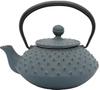 Teapot, Type 3, Flat Arare, Dammann Blue, 0.35L, Enameled Interior, Nanbu Ironware, 12341