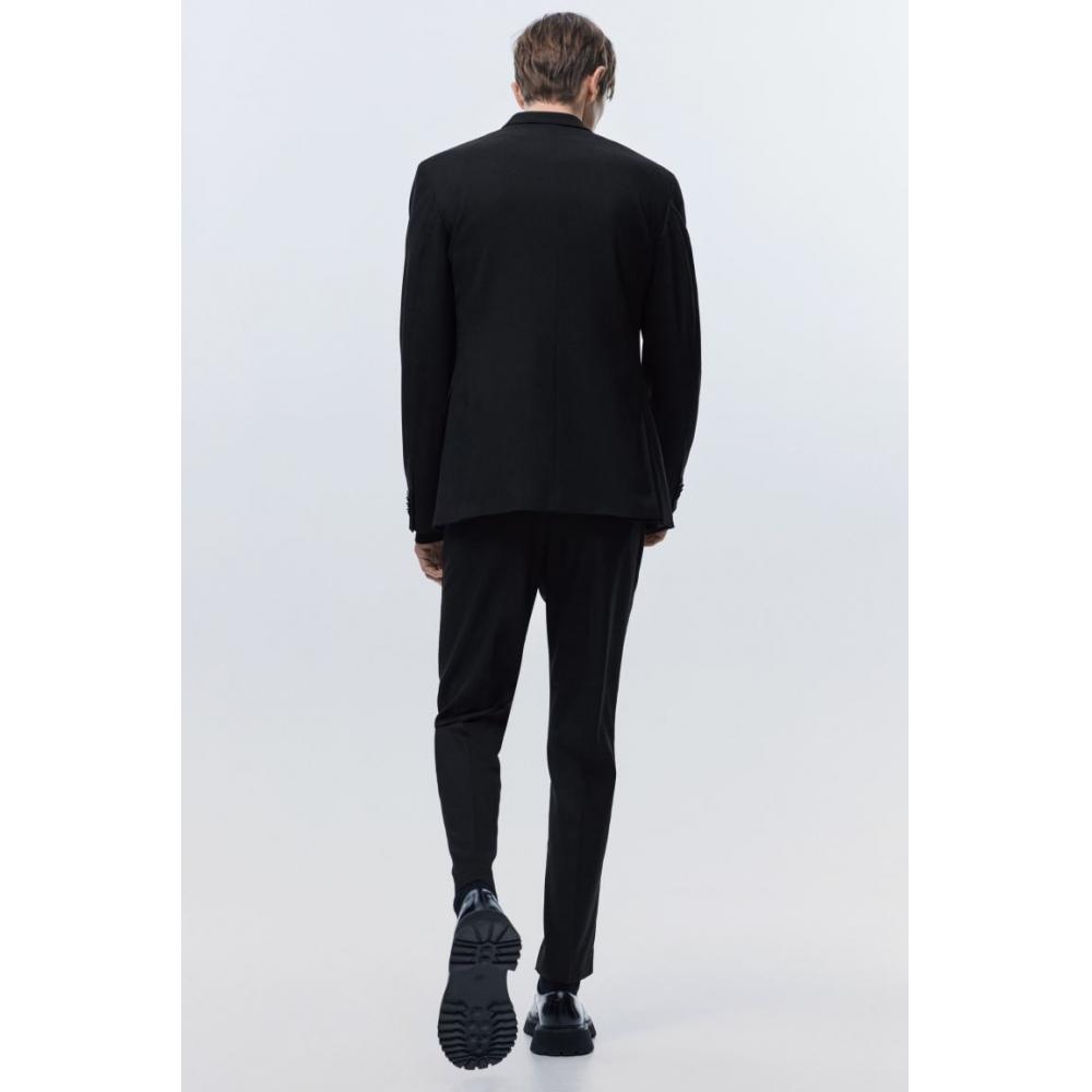 H M Single Breasted Jacket sliM Fit Black