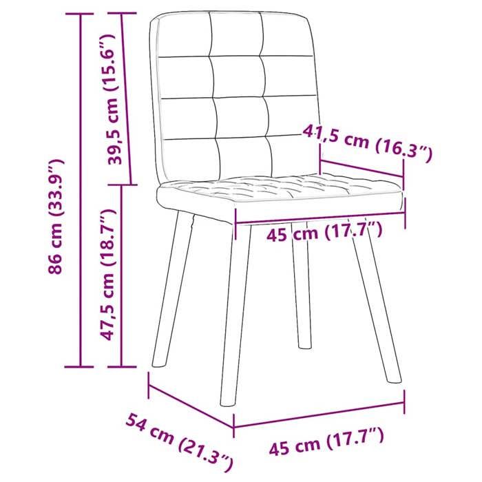 VidaXL Chaises à manger lot de 2 bleu jean tissu, chaise, chaise de salon, chaise d'accent, chaise de cuisine, siège de 4101101