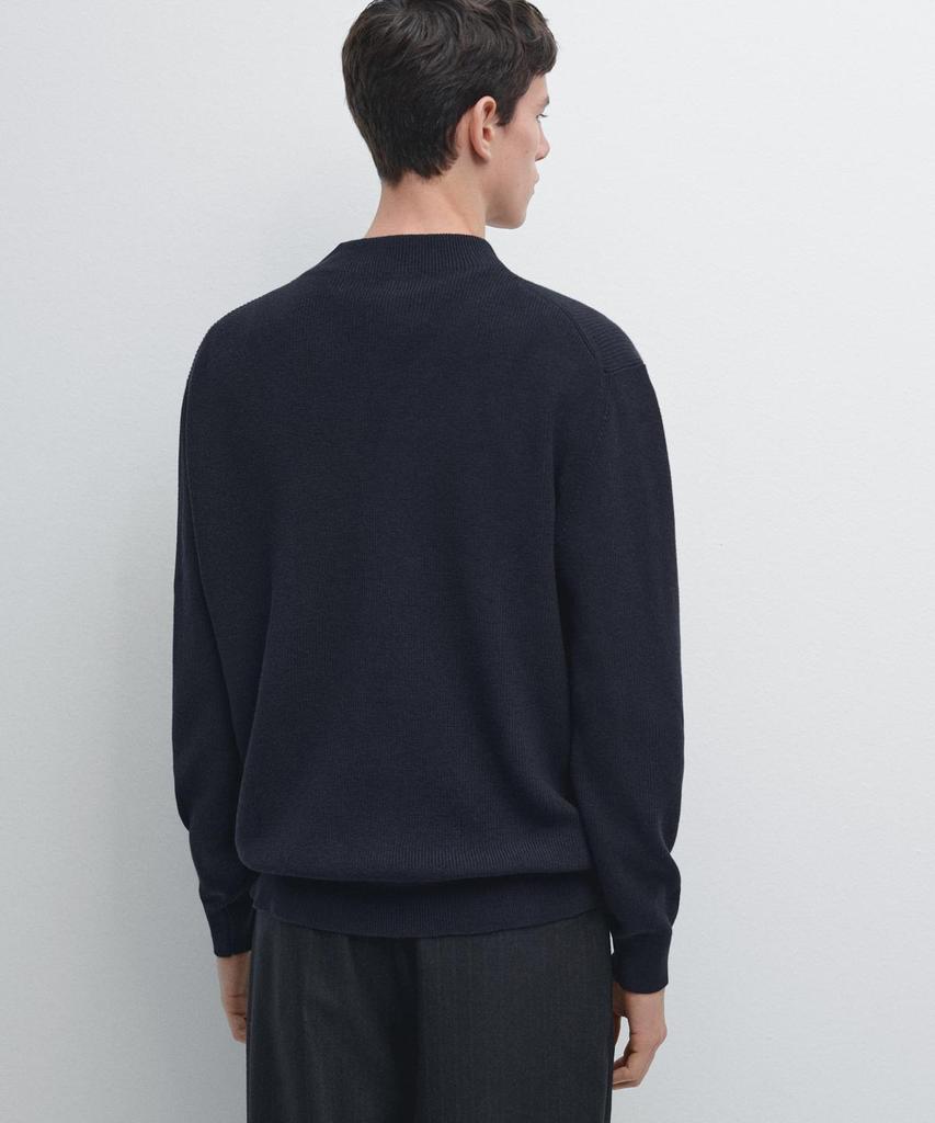 Masimodutti Turtleneck Cotton Blend Knit Sweater