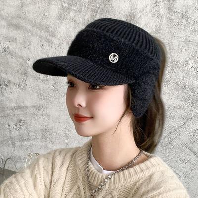 Nouă Cool Femei Caldă Coadă de Cal Urechi Căciulă Pălărie Tricotată Feminină Toamnă Iarnă Doamnă Mamă Șapcă de Baseball Pălărie Pentru Femei