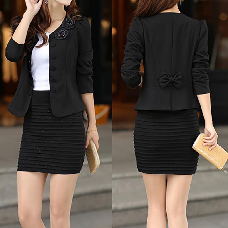 New Korean-Style Slim Fit Double-Breasted Blazer Fashion Cropped Cardigan Jacket