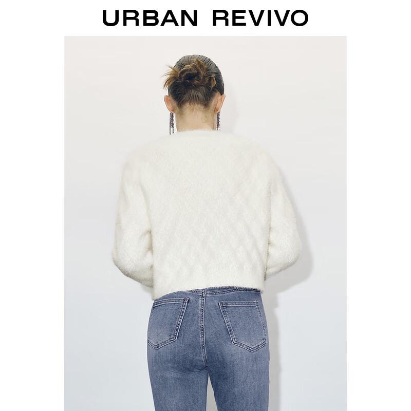 UR Women's Velvety Round Neck Cardigan