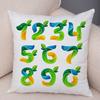 Creative Colorful Abstract Number Cushion Cover Double Sided Soft Polyester Home Decor Pillow Case