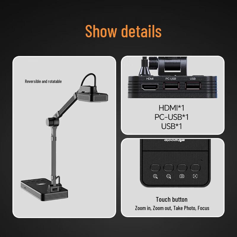 Eloam YL1050AF A3 Document Camera & Visualizer CN plug (adapter included)