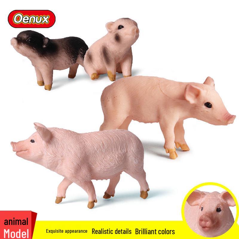 Farm Animal Simulation Toy Set: Chicken, Duck, Goose, Boar, Horse, Cow - Educational Gift for Children, Cognitive Ornament