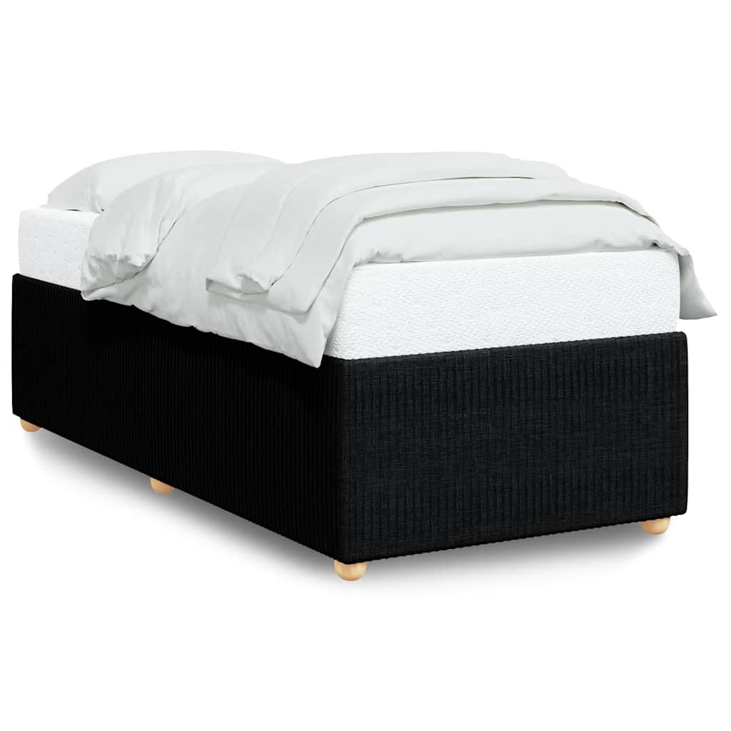 Bed Frame Without Mattress Black 90x190 Cm Fabric