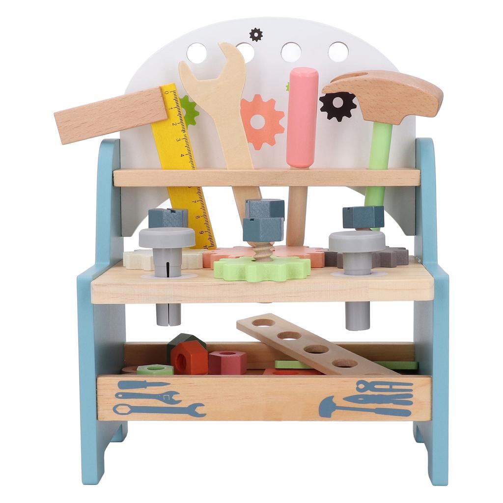 Wooden Tool Bench Kids Simulation Repair Tool Bench Early Education Disassembly Repair Tool Table Fo