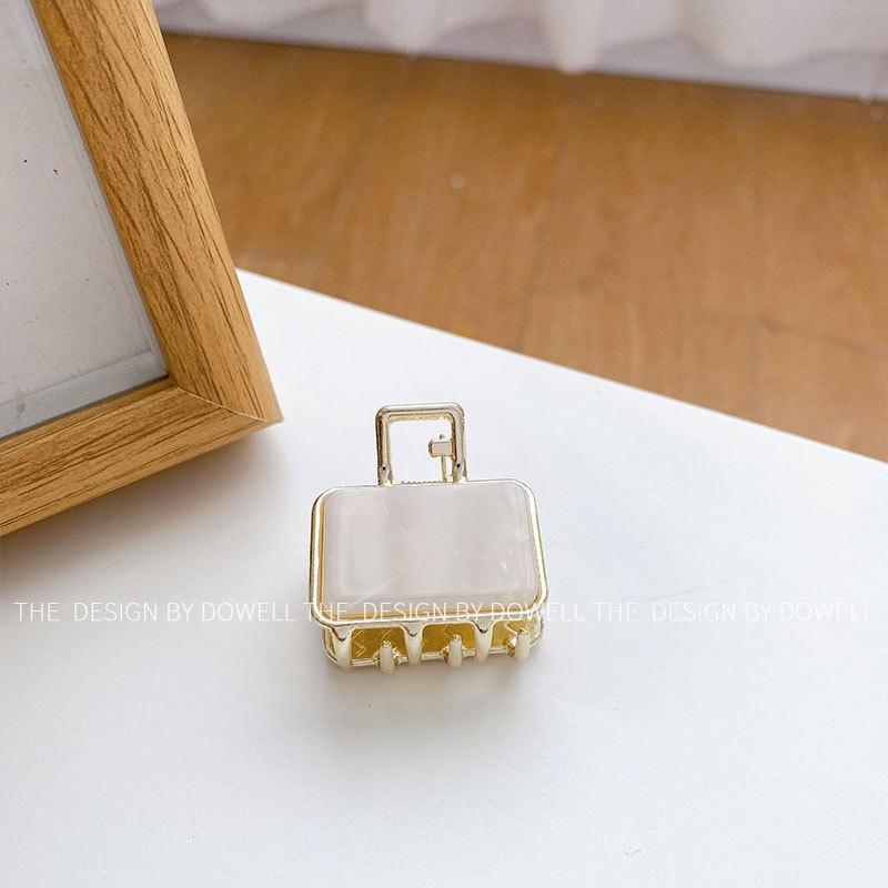 Elegant Vintage Square Hair Clip For Women Acetate Alloy Hairpin In Assorted Colors Trendy Geometric Hair Accessory