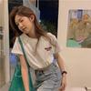 Letter Printed Short-sleeved T-shirt for Women In Summer New Korean Style Design Loose and Slim Student Top