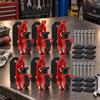 6 Pieces Hinged Tool Clamp with Rubber Strap SpaceSaving Hatchet Mounting Easy to Install Axe