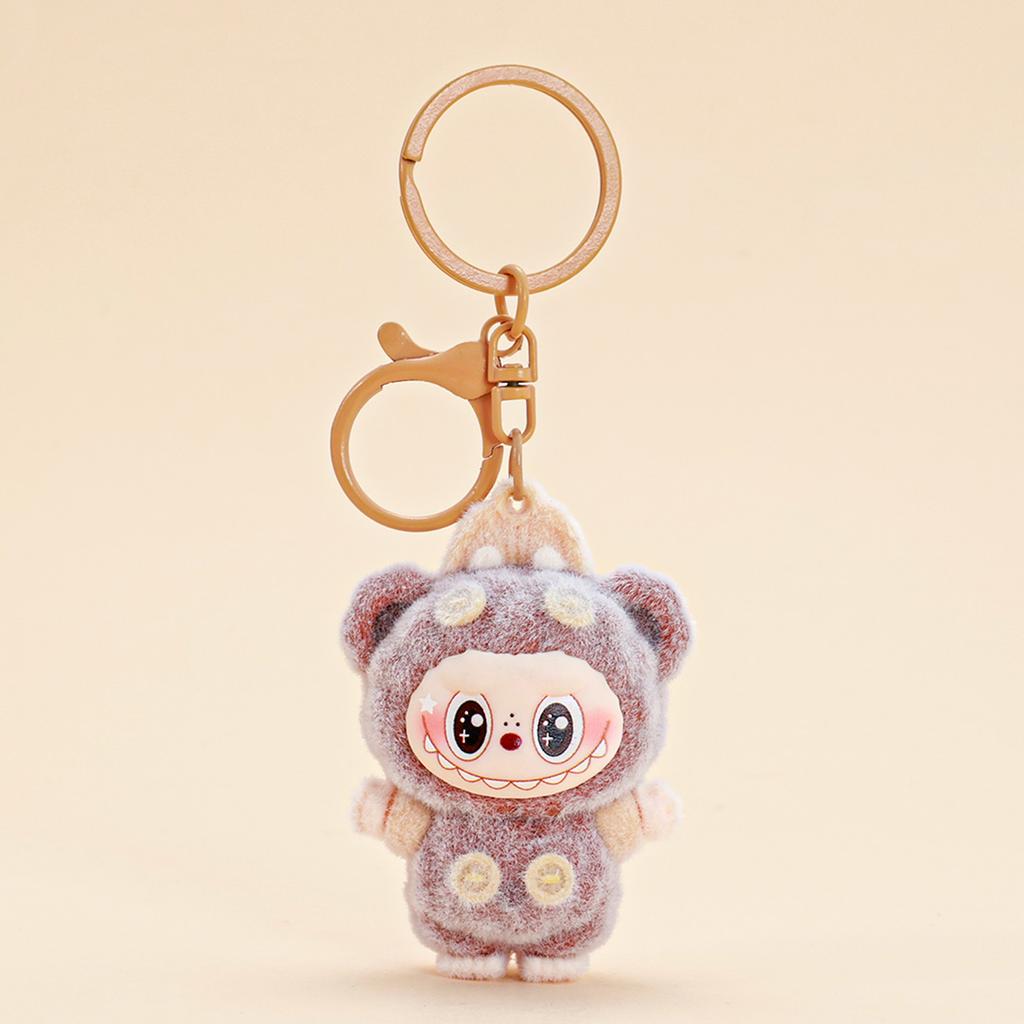 Mini Lubu Keychain Cute Soft Silicone Doll Backpack Charm for Girls Stylish Mini Figure Accessory