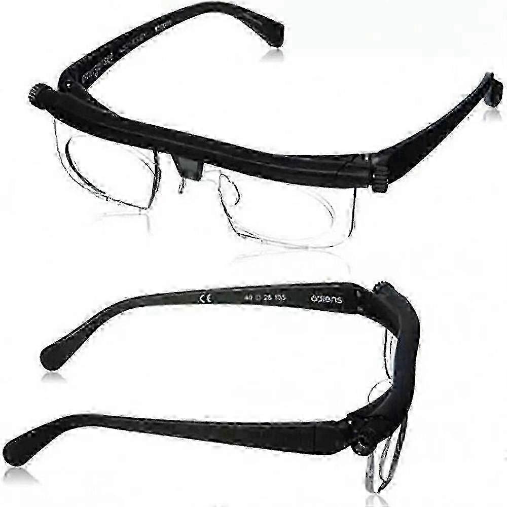 Adjustable Dial Eyeglasses, Clear Vision -6D to +3D Adjustable Focus Reading Glasses Variable Focus Glasses Supplies For Seniors Olders