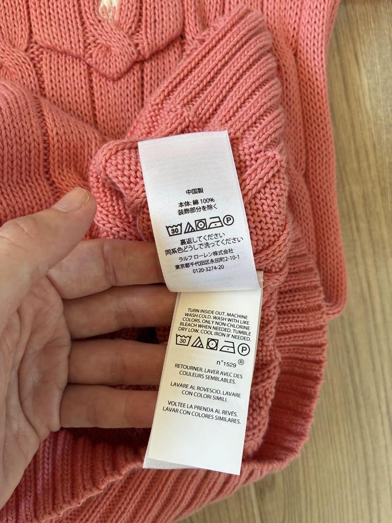 [USED] Polo Ralph Lauren Cable Short-sleeved Knit Sweater In Rose Pink by Twice and Nayeon