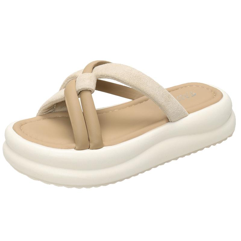 Premium Feeling with Skirt, Cool Slippers, Beautiful Outer Wear 22 New Summer Thick-soled Temperament Slippers