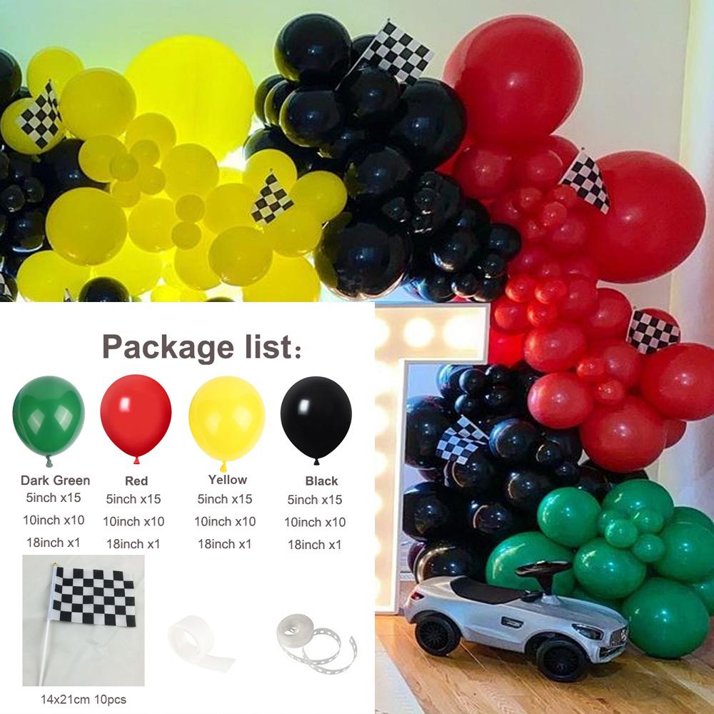 Car Race Balloons Party Supplies Race Car Theme Birthday Party Garland Arch Racing Car Boy Birthday Party Baby Shower Decoration