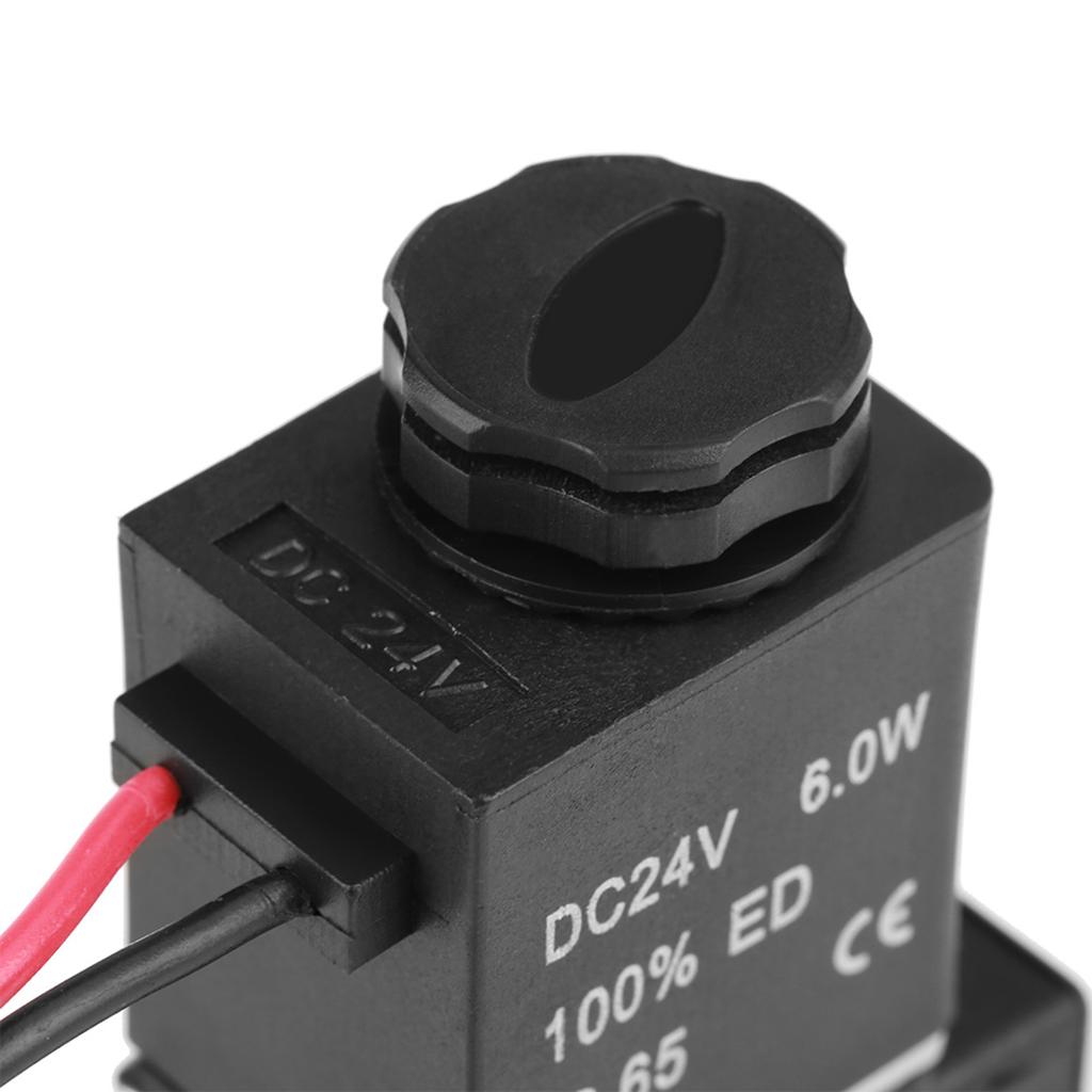 2P02508 DC24V PT 14" Threaded Plastic Electric Solenoid Valve for Water  Air  Oil