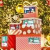 500Pcs/Roll Oil Painting Holiday Decoration Label Merry Christmas Print Vintage Sticker Adhesive Stickers Christmas