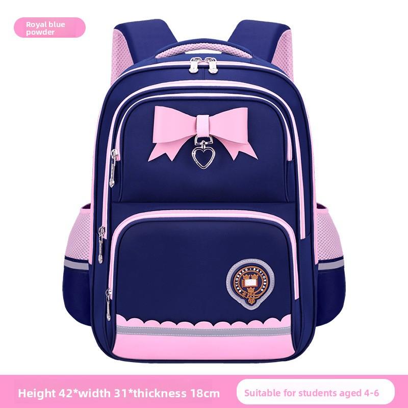 Adolescents Mignon nœud Sac d'école Sacs à bandoulière pour livres Tissu en nylon Filles Grande capacité Imperméable sac à dos pour enfants mochila infantil