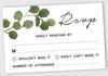 Inkdotpot 50 Blank RSVP Cards With White Envelopes Floral 4"x6" Response Cards-RSVP Reply Card For Wedding-Bridal Shower-Baby Shower-Rehearsal