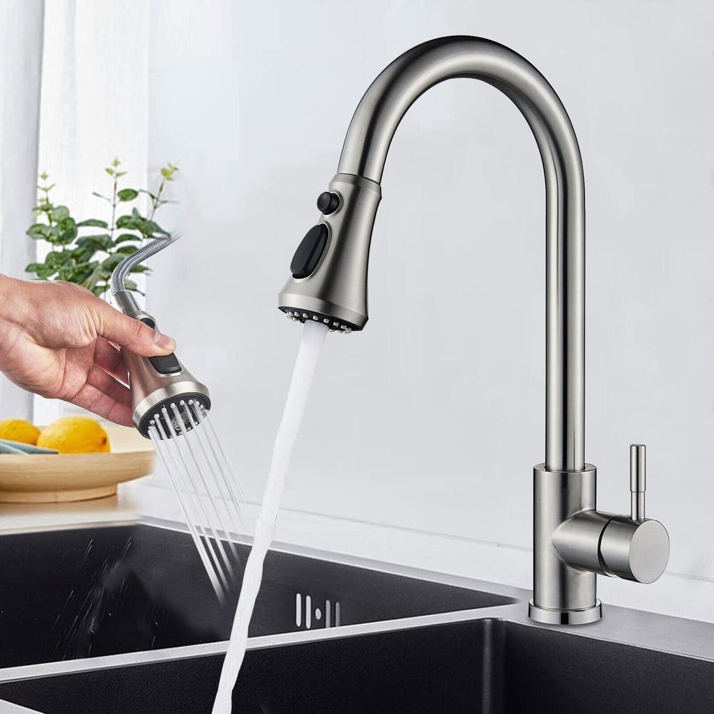 Einhebel-Wasserhahn Aus Edelstahl – Für Küche Oder Bad, Kaltwasser, Mit Keramikventil, Einfach Zu Montieren