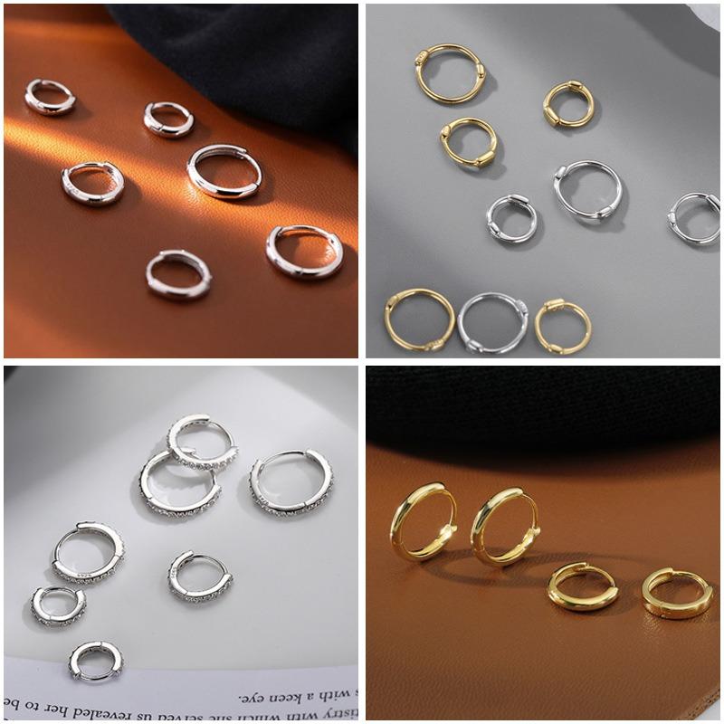 Small Aperture Stud Earrings for Women, Featuring Luxurious and High-end Style, with A Minimalist and Simple Ear Loop Design.