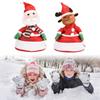 Xmas Doll Hat Cartoon Electric Outdoor Plush Toy Stuffed Animals Singing Dancing Hats Adults Christmas Gift New Party
