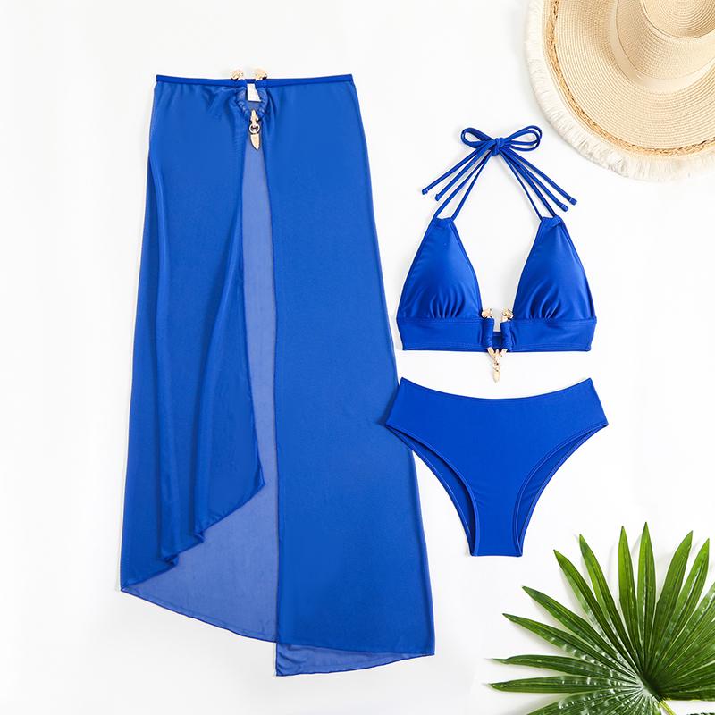 Sexy Bikinis Swimsuits Women's Swimwear Push Up Female Beach Swimming Wear Bathing Suits Three Piece Bikini Set