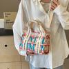Women's Casual Floral Print Crossbady Bag with Detachable Strap & Snap Closure Durable Everyday Tote for Shopping, Work,Versatile Handbag