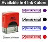 Printtoo Second Notice Self Inking Rubber Stamp Pre,Inked Office Stamp, Home Office Business Stationery, 38 x 14 mm,