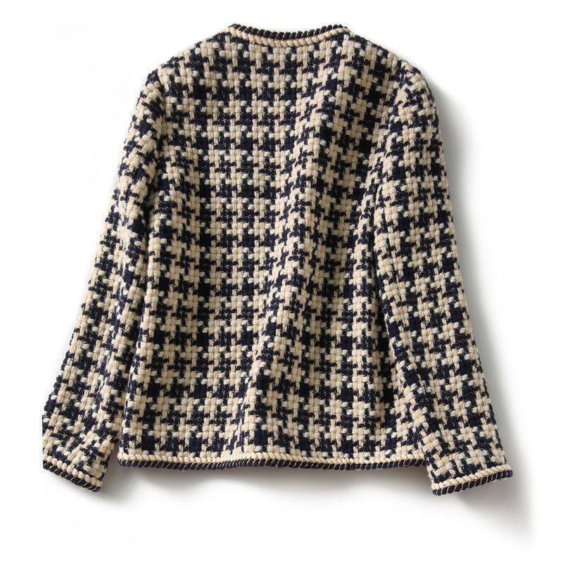 Kleine Duftjacke für Damen im Frühherbst, All-Match-Temperament-Tweed-Jacke, dünne Winterkleidung