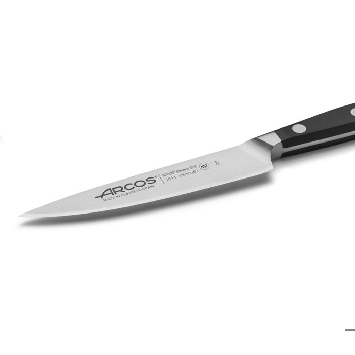 Couteau - ARCOS - Manhattan forgé - Lame 13 cm - Ergonomique - Noir
