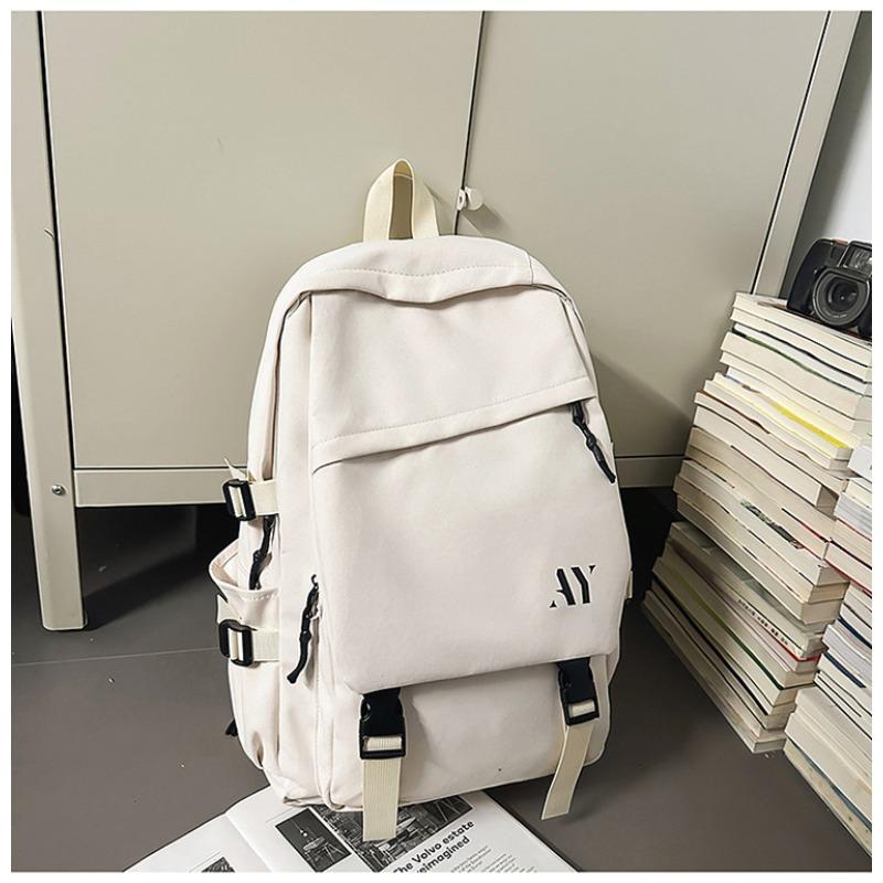High value niche design backpack couple solid color simple lightweight large capacity backpack