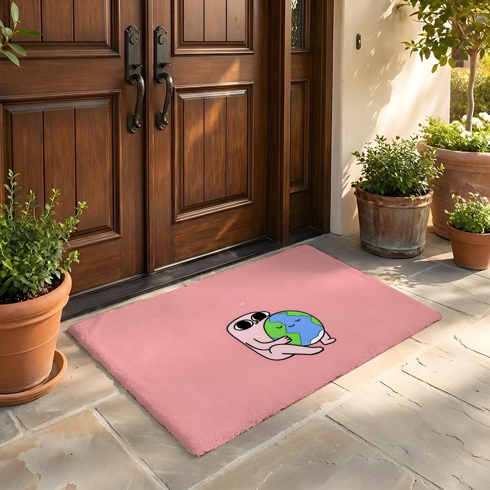 Floor Mat Soft Flannel Rug Non-Slip Absorbent Mat for Bathroom Bedroom Home Decor Anime Cute K-ketnipzS