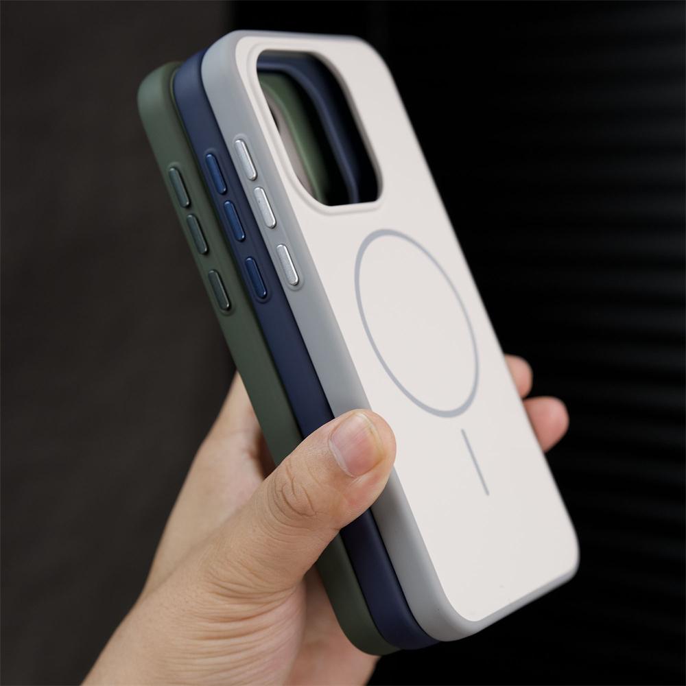 Luxury Matte Simple Magnetic Slim Silicone Soft Edge Case For OnePlus 15 1+15 Anti-fingerprint Wireless Charge Shockproof Cover