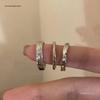 Women's Large Plain Band Ring for Thick Hands, Adjustable Opening