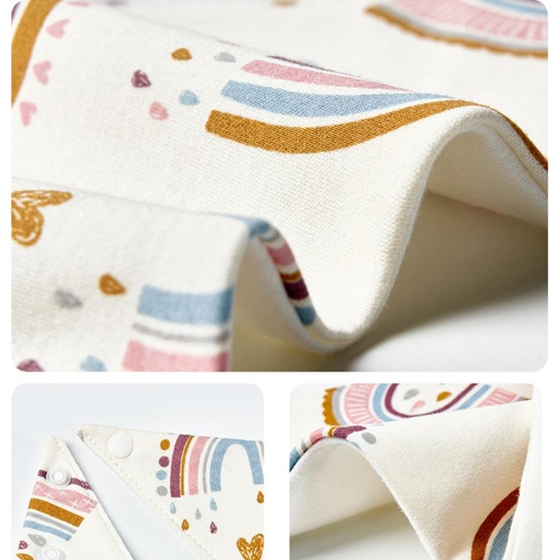 4pcs Stylish Baby Bandana Scarf Infant Drool Bib Waterproof Muslin Bibs Burp Cloth for Newborns Feeding & Drooling