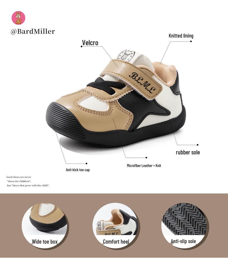 2026 Spring Boys' Soft Sole Non-Slip Sports Shoes - Breathable German Toddler Trainers