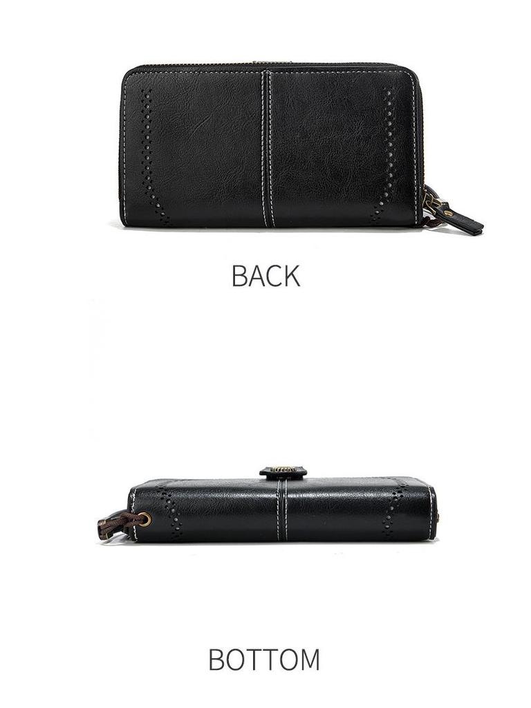 Trendige hohle lange Reißverschluss-Damenbrieftasche & Clutch mit großem Fassungsvermögen