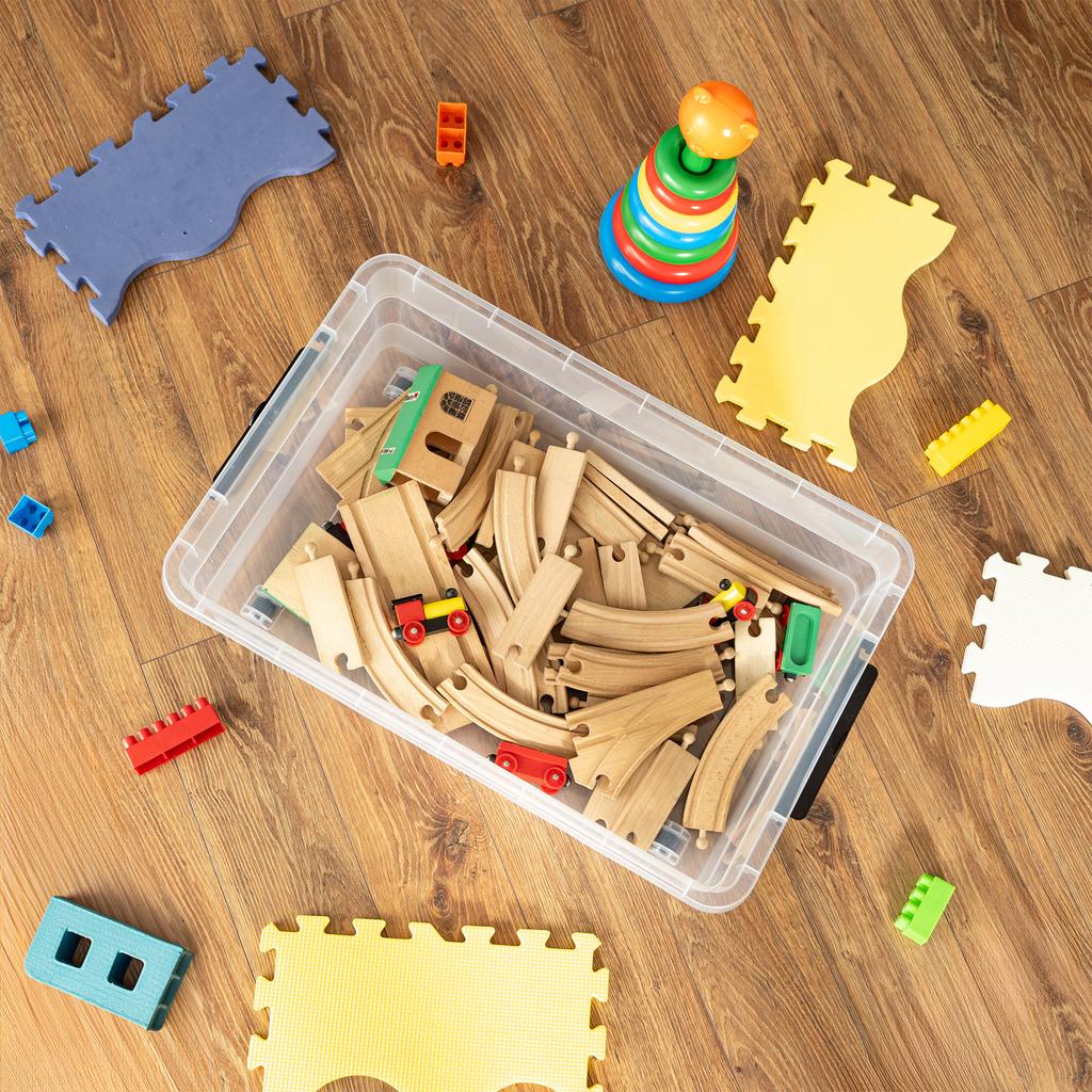 KADAX Contenitore con Coperchio per Conservazione Organizer in Plastica per Giocattoli