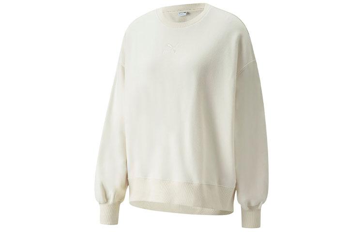 PUMA Sweatshirt Women s Cotton Linen Blend Natural 535327-99 XL