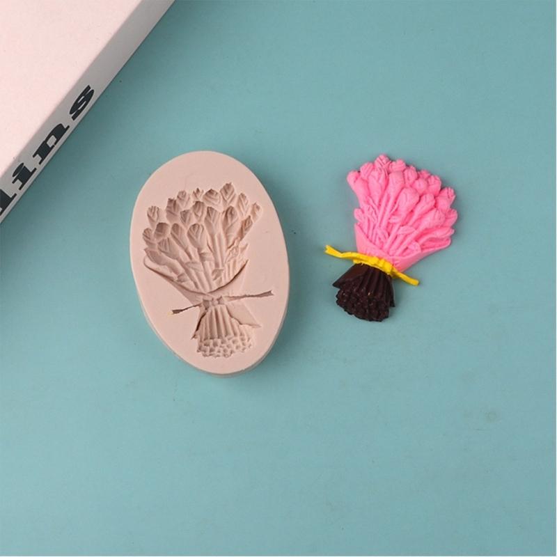 Kytice tulipánů Fondánová čokoládová silikonová forma Cake-Topper Pečicí nástroje Ručně vyráběné mýdlové ozdoby Forma Snadno se čistí