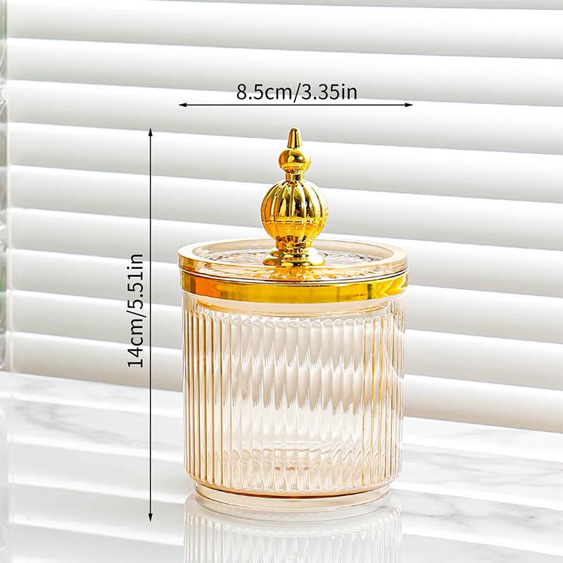 

ZISIZ Amber Pagoda Bead Sealed Storage Jar