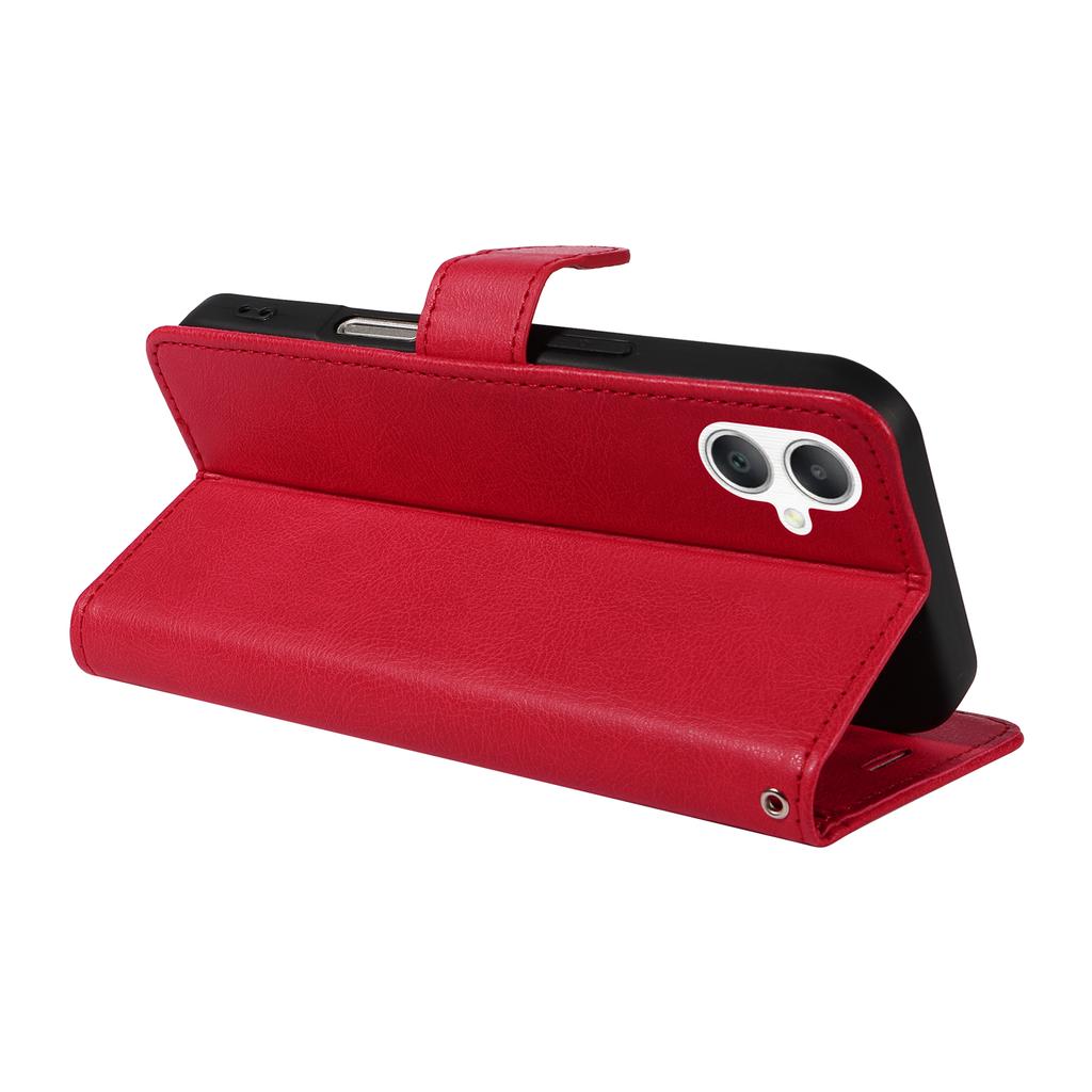 For Samsung Galaxy A07 4G/A06 5G/A06 4G Leather Wallet Case with Strap Solid Color Phone Stand Cover