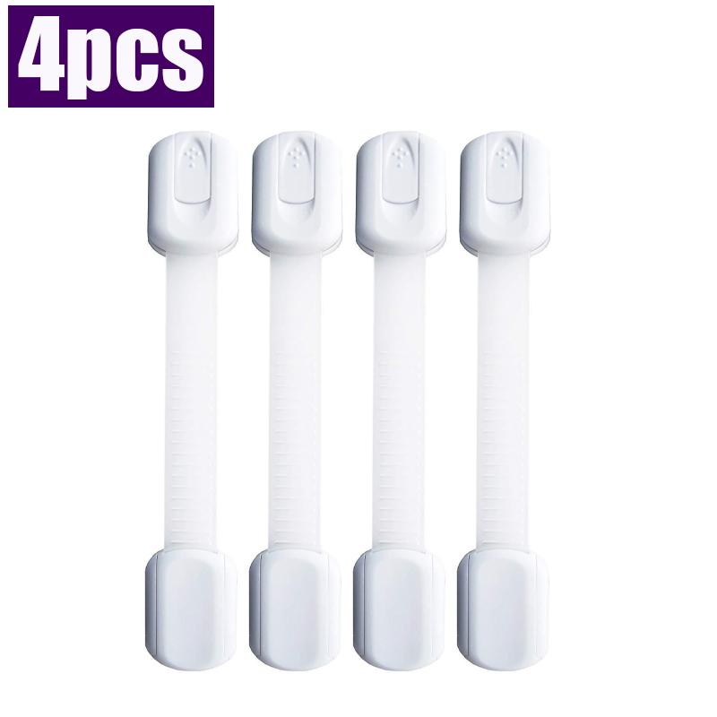 4/8pcs Child Safety Strap Locks Baby Locks for Cabinets and Drawers Toilet Fridge&More Adhesive Pads No Installation Required