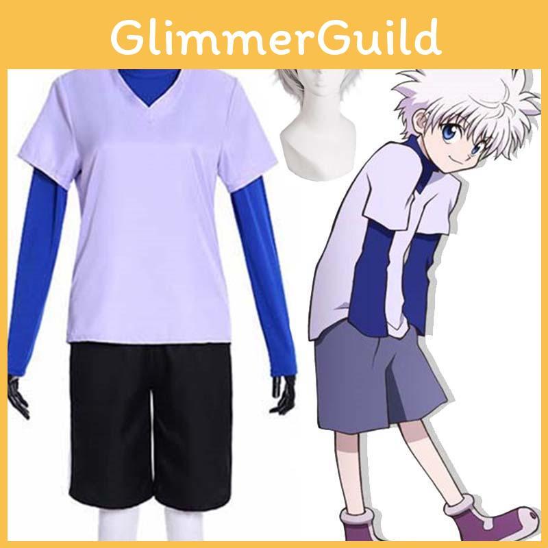 Traje Cosplay Hunterhunter Killua Zoldyck Anime Autêntico Uniforme Terno Conjunto Completo