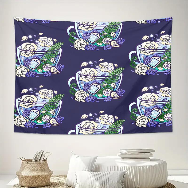 Floral Tapestry Wall HangingBotanical Wall ArtBoho Home DecorNature AestheticLarge TapestryRoom DecorWall HangingGiftBedroomLivi